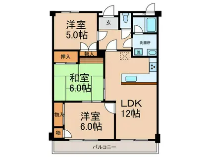 アーチスト島田(3LDK/3階)の間取り写真