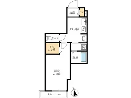 東急世田谷線 下高井戸駅 徒歩3分 3階建 築10年(1K/3階)の間取り写真
