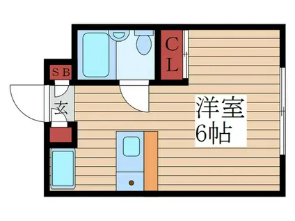 アイビーコート(ワンルーム/2階)の間取り写真