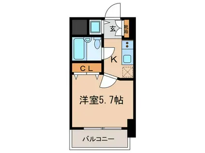 シンシア護国寺ステーションプラザ(1K/6階)の間取り写真