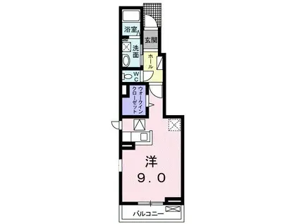 サンリットガーデン(1K/1階)の間取り写真