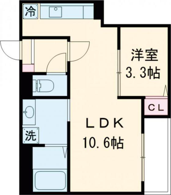 JACK KAMISHIGEHARAI(1LDK/1階)の間取り写真