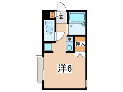 リリエンハイムIII(ワンルーム/1階)の間取り写真