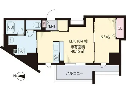 VEREDA NAKANO(1LDK/3階)の間取り写真