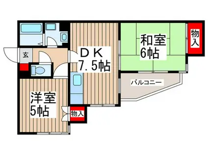 ケヤキマンション(2DK/3階)の間取り写真