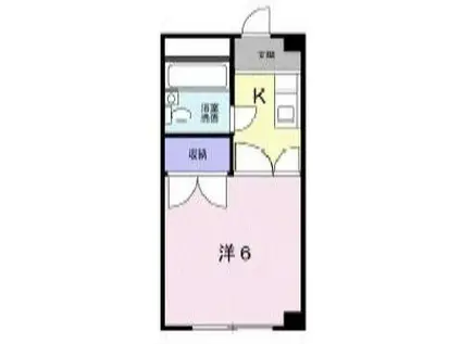 三島ハイツ(1K/2階)の間取り写真