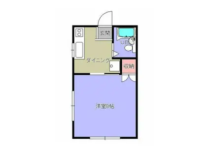 絵美瑠館(1K/1階)の間取り写真