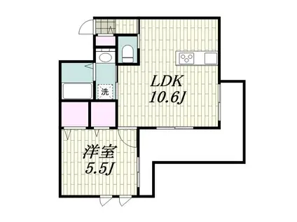 シトラス青葉台(1LDK/2階)の間取り写真