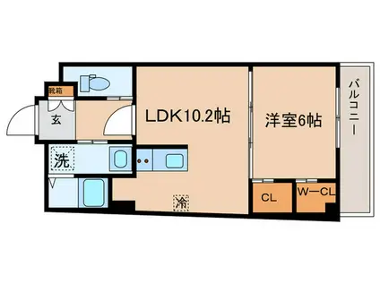 LUMIERE OJI(1LDK/2階)の間取り写真