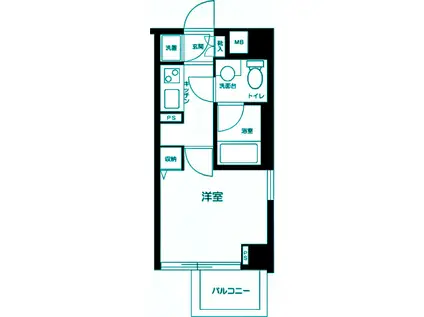 アクサス品川シーサイド(1K/3階)の間取り写真