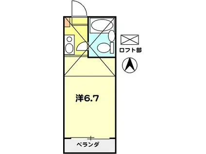 T-NET アレックス朝霞台(ワンルーム/2階)の間取り写真