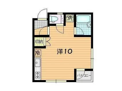 コーポフレンズF(ワンルーム/1階)の間取り写真