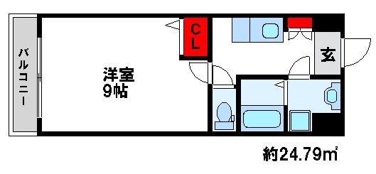 ウィークリックハウス(1K/3階)の間取り写真