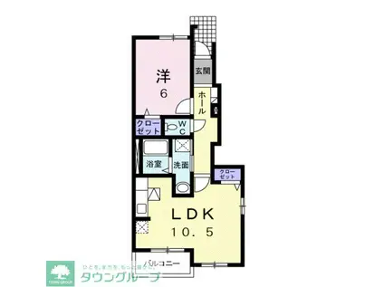 グラース・プルミエA(1LDK/1階)の間取り写真