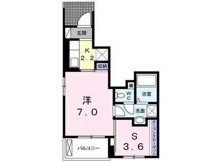 ネオ レジデンス(1SK/1階)の間取り写真