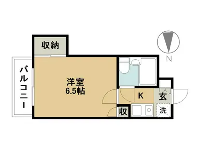 ハイネス岡田(1K/3階)の間取り写真