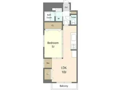 エルザ センティア筒井(1LDK/3階)の間取り写真