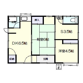 桑田アパート(2SDK/1階)の間取り写真