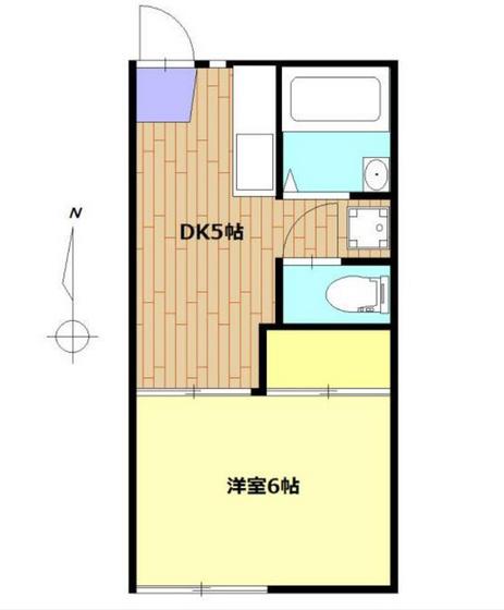 コーポラスミフネ(1DK/1階)の間取り写真