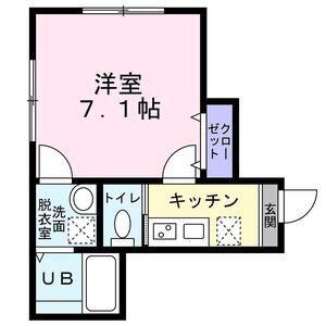 メゾン・ド・ココC(1K/1階)の間取り写真