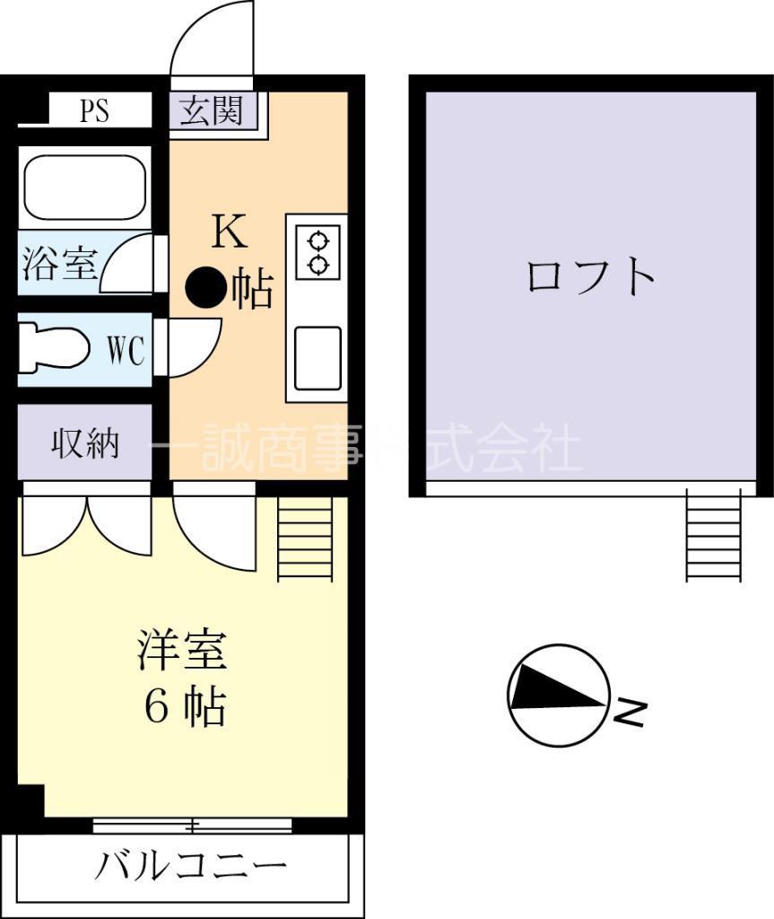 ヒルズボックス7番館(1K/2階)の間取り写真