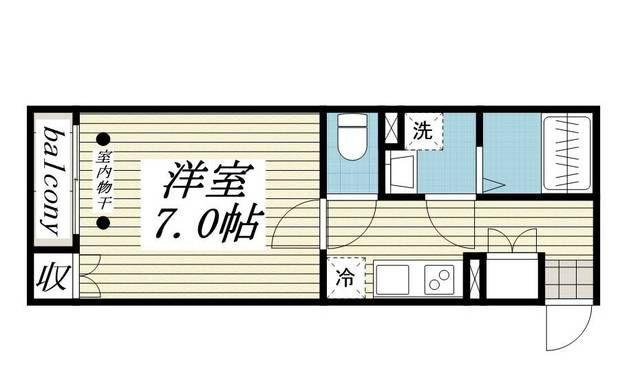東京メトロ半蔵門線 押上駅 徒歩4分 3階建 築13年(1K/1階)の間取り写真