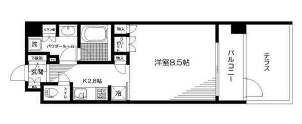 日神デュオステージ経堂(1K/2階)の間取り写真