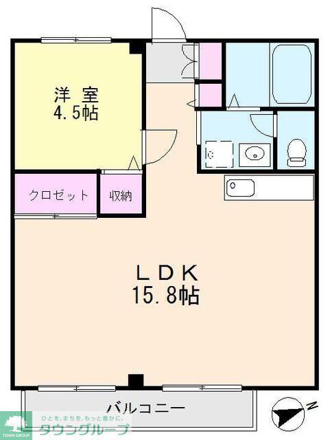 ビラージュ早渕(1LDK/2階)の間取り写真