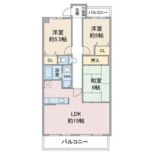 サンカーフII(3LDK/2階)の間取り写真