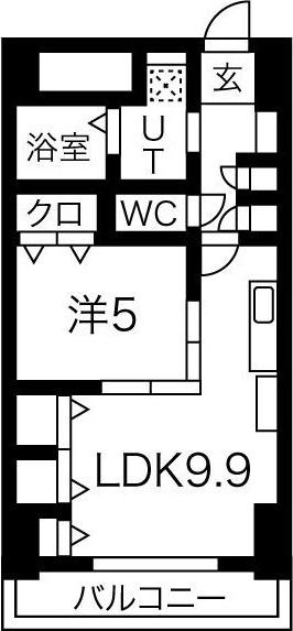 プレステージ千種(1LDK/7階)の間取り写真