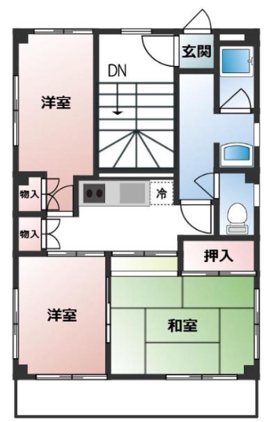 グランデ十条(3K/3階)の間取り写真