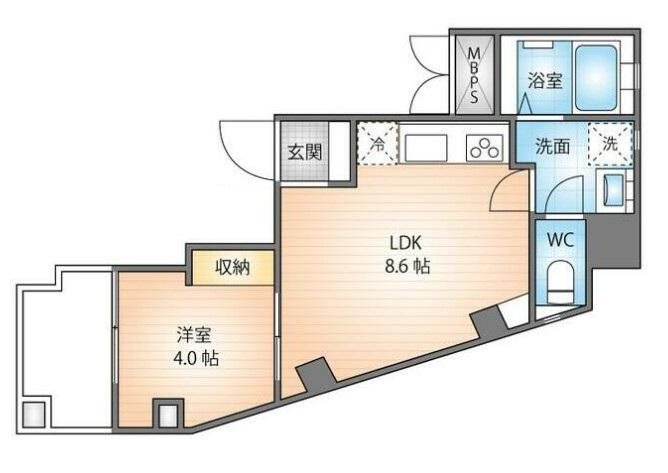 LIETO KAWASAKI(1LDK/6階)の間取り写真