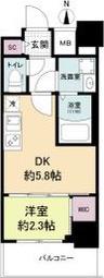 セレニテ江坂グランデ(1DK/6階)の間取り写真