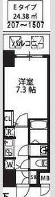 S-RESIDENCE新大阪駅前(1K/14階)の間取り写真
