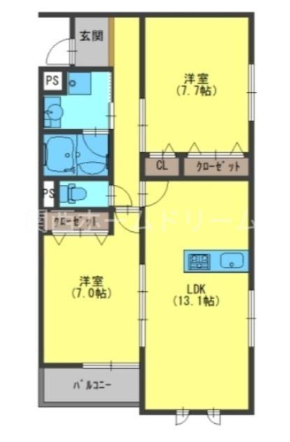 パストーン・ココ(1SLDK/3階)の間取り写真