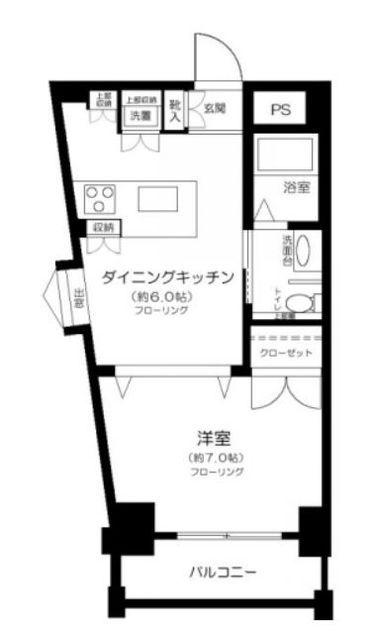 プログレス下高井戸(1DK/4階)の間取り写真