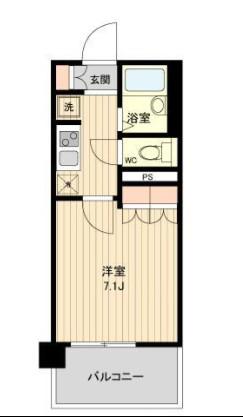 ラクアスレジデンス東新宿(1K/10階)の間取り写真