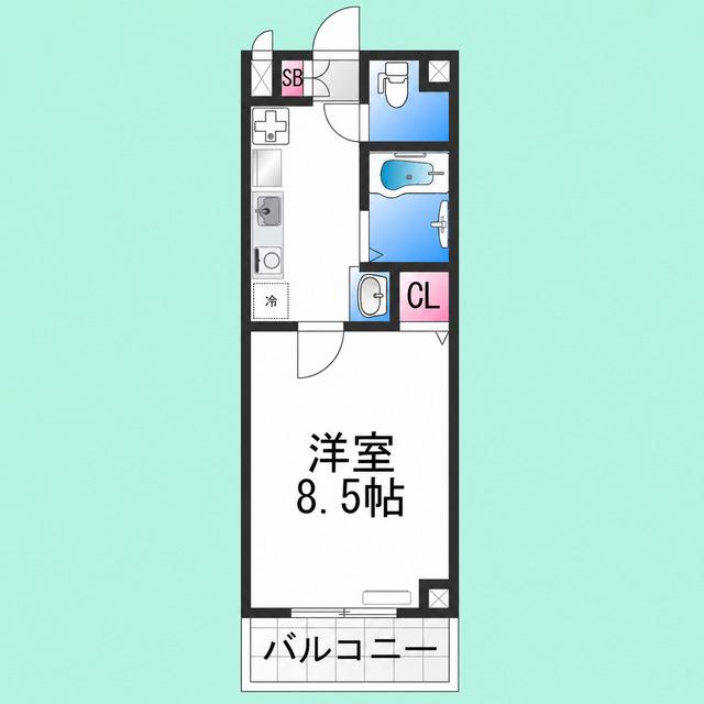 プリヴェ2号館(1K/4階)の間取り写真