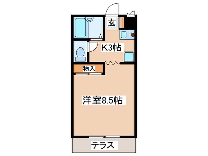 ファミールNSK(1K/1階)の間取り写真