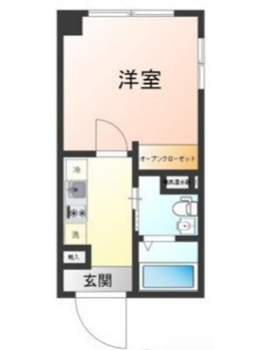 ALETTA大島(1K/2階)の間取り写真