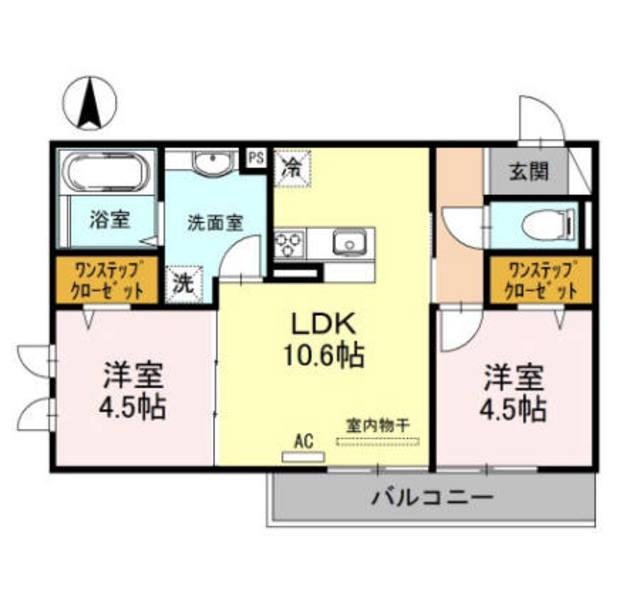 スペランサ(2LDK/3階)の間取り写真