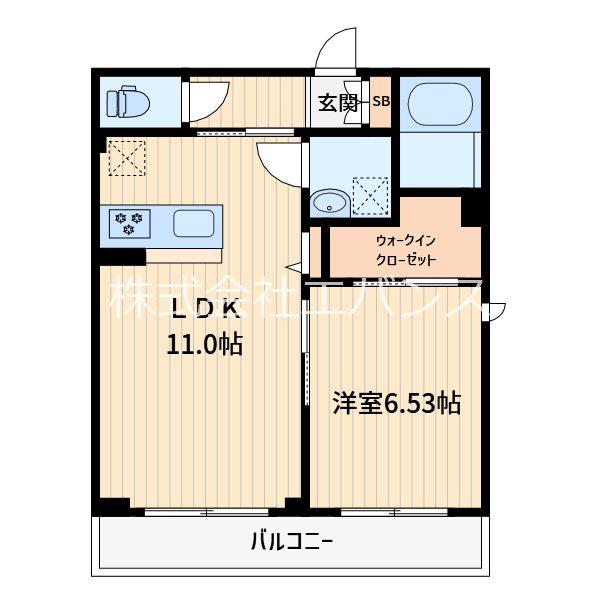 SCENEII(1LDK/1階)の間取り写真