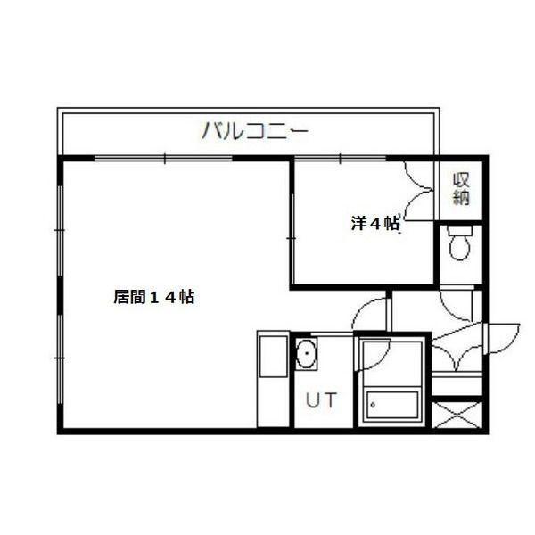 エルダーハウス豊岡(1LDK/2階)の間取り写真
