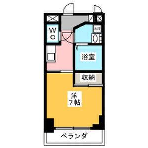 プレディアスタイル白川公園(1K/4階)の間取り写真