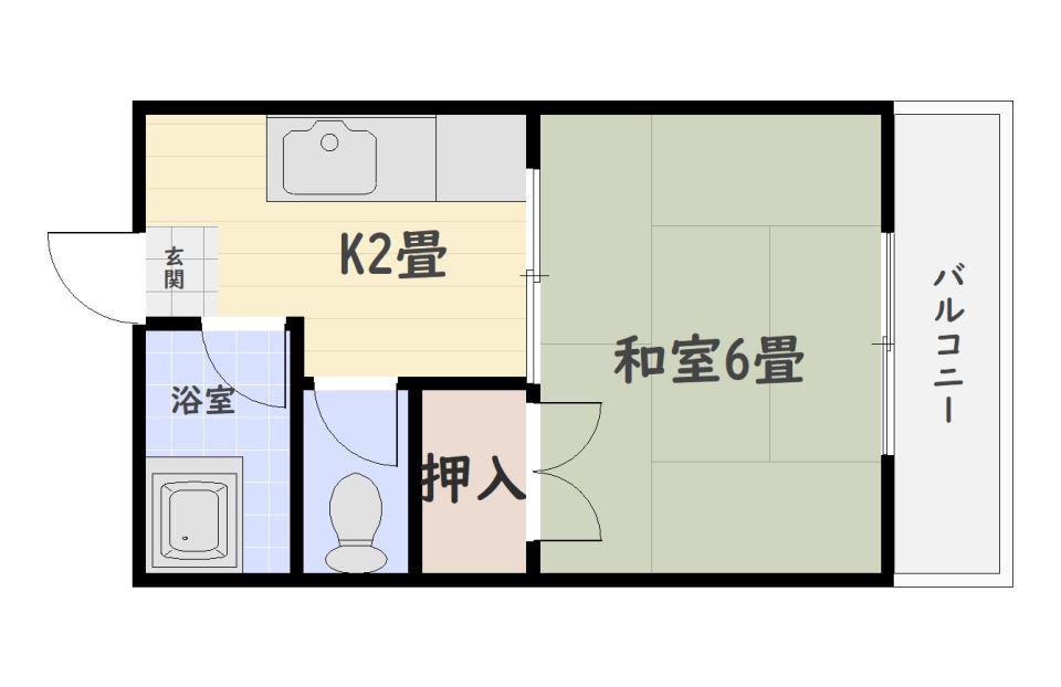 クリーンハイツ(1K/4階)の間取り写真