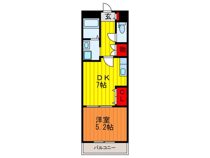 BIG8ハウス(1DK/3階)の間取り写真