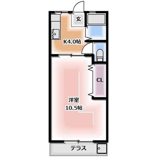 南台コーポ(1K/1階)の間取り写真