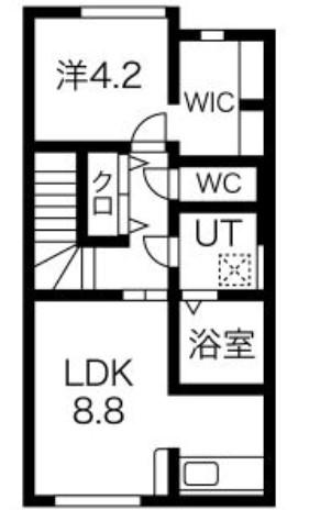 メゾンフェリシテ(1LDK/2階)の間取り写真