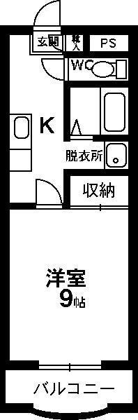 サンエミットM(1K/1階)の間取り写真