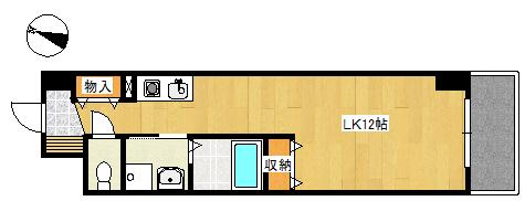 FSビル(ワンルーム/3階)の間取り写真